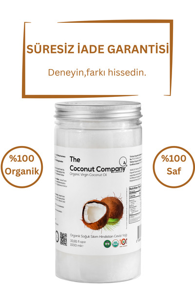 THE COCONUT COMPANY BY UNITED TRADE Organik Hindistan Cevizi Yağı Soğuk Sıkım...