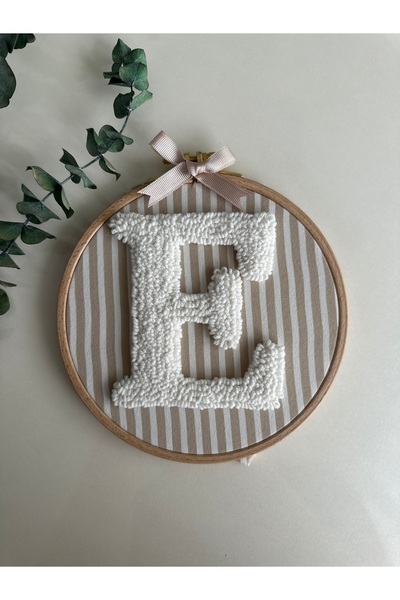 MİRZAS BALKES 17cm-Punch Bebek Kapı Süsü/Baş Harf Duvar Panosu ( 1 Adet Fiyatıdır)