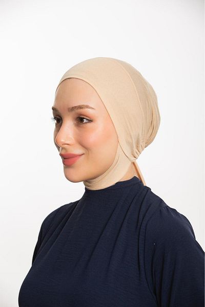 Modamelita Women's Hijab Large Volume Practical Seamless Tied Non-Slip Bonnet Neck and Chin Bottom Recovers Bonnet