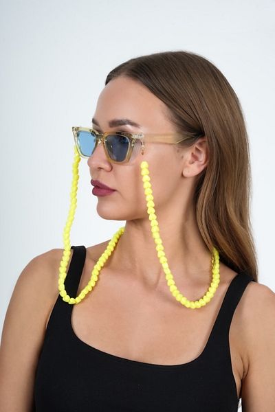 JULIANO Fimo Sand Bead Glasses Chain - Necklace - Bracelet