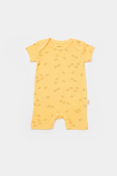 Magu Baby Organic Elephant Patterned Cotton Short Sleeve Rompers Set of 2