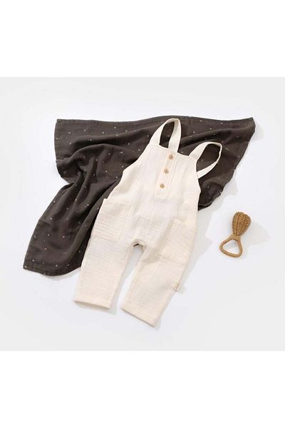 Magu Unisex Baby Organic Muslin Salopet
