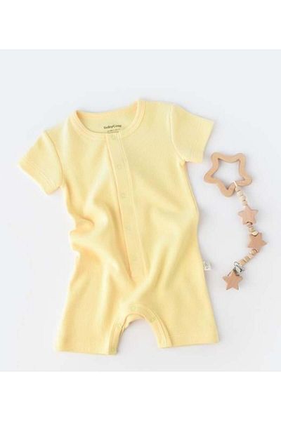 Magu Unisex Baby Organic Cotton Short Sleeve Jumpsuit