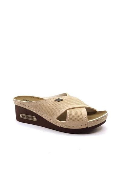 ARYAN 55-753 Γυναικείες καθημερινές παντόφλες Ortho Pedic Wedge Heel