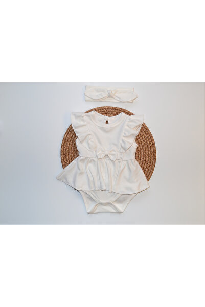 Laresse Kız Bebek Fiyonklu Çıtçıtlı Bandanalı Elbise