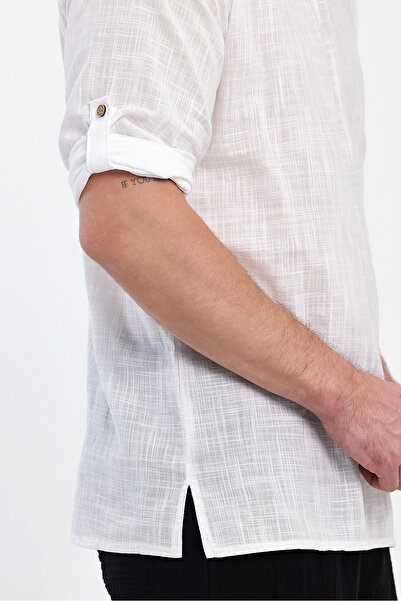 Heaven Ephesus ΑΝΔΡΙΚΟ ΠΟΥΚΑΜΙΣΟ ΜΕ ΜΑΚΡΥ ΜΑΝΙΚΙΑ ΜΕ ΛΑΜΠΡΟ ΚΟΛΑΡΙ (Το μέρος του καρπού είναι με μανσέτα) ΜΕΤΑΛΛΙΚΟ ΠΟΥΚΑΜΙΣΟ - 4740