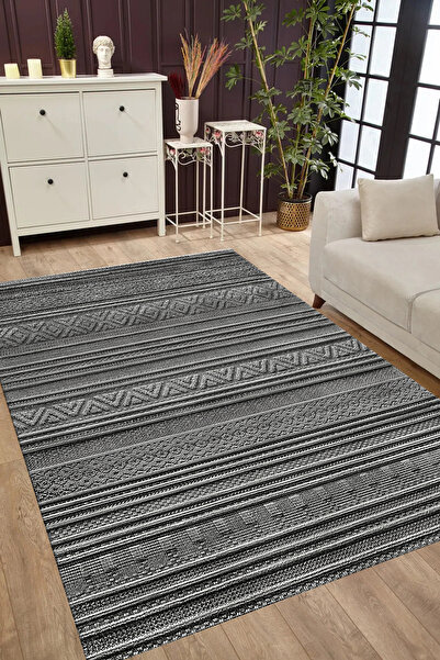 Dally Home DİJİTAL BASKILI DEKORATİF Makinede Yıkanabilir Kaymaz Taban Leke T...