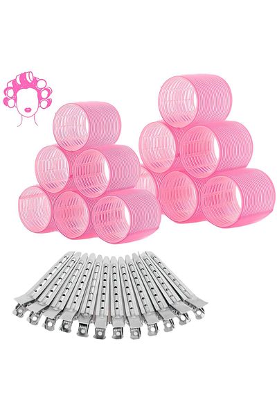 ELAUR 24pcs Large & Medium Hair Rollers Set For Salon Barber Hairdressing, Hair Styling Rollers