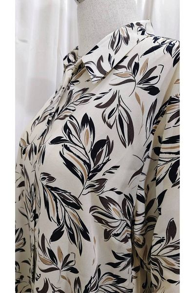 LİFERA Plus Size Woven Mother's Shirt