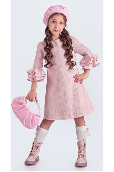 s.t. sebat tekstil Дівчача шапка, сумка, шкарпетки та сукня з довгими рукавам...