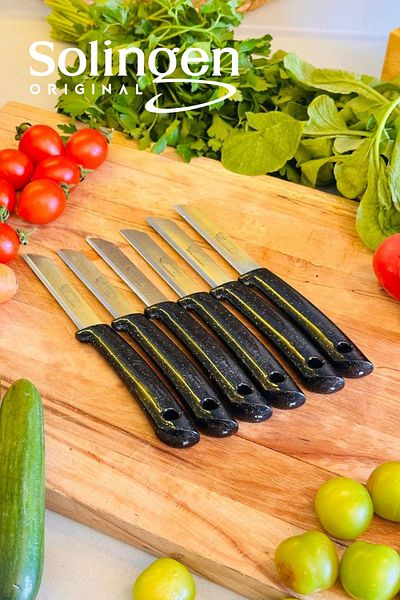 Solingen Set of 6 Original Serrated Fruit and Vegetable Knives