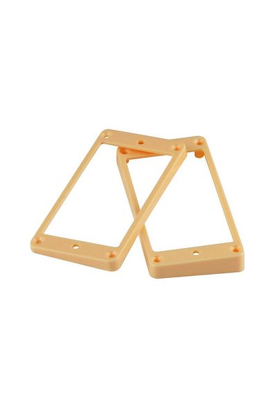 Choice Yellow Set FLEOR 2pcs Plastic Curved Humbucker Pickup Mounting Rings Neck & Bridge Pickup Frames Set