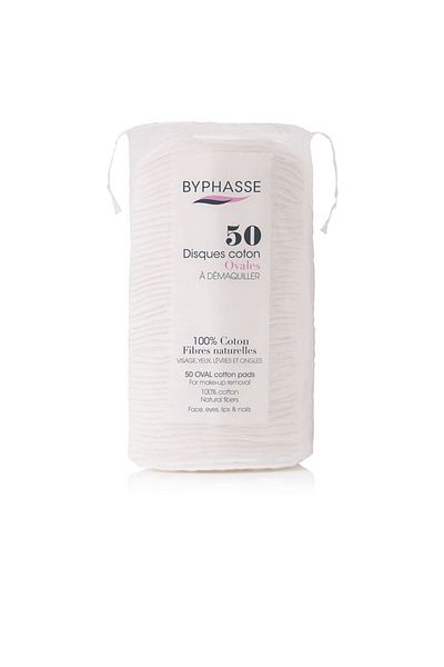 BYPHASSE Ovaler Make-up-Entferner Baumwollscheiben 50 St
