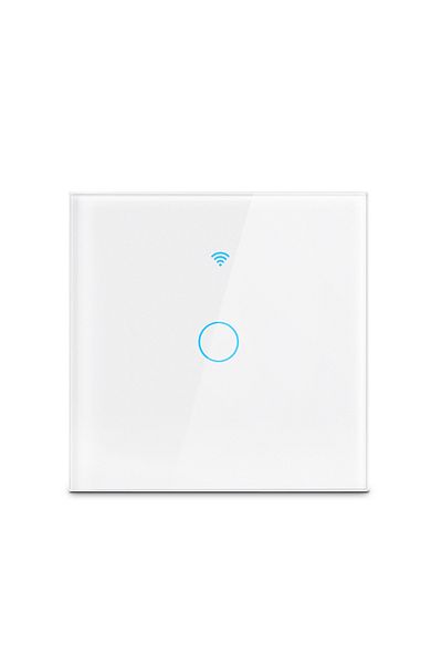 Choice Eu White 1-gang Work With Tuya Wifi Smart Switch Works With Alexa With/without Neutral Wire Wireless