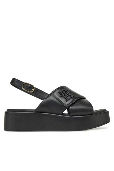Tommy Hilfiger Th Logo Hw Padded Leather Sandal
