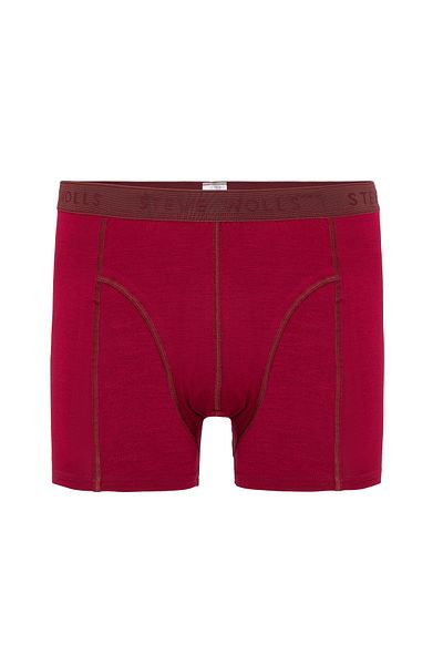 Steve Wolls Men's Claret Red Single Classic Bamboo Boxers - 25100