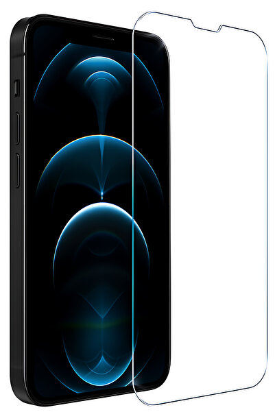 Fibaks Iphone 13/13 Pro/14/16e Uyumlu Tam Kaplayan Şeffaf Tamperli Ekran Koruyucu Kırılmaz Cam