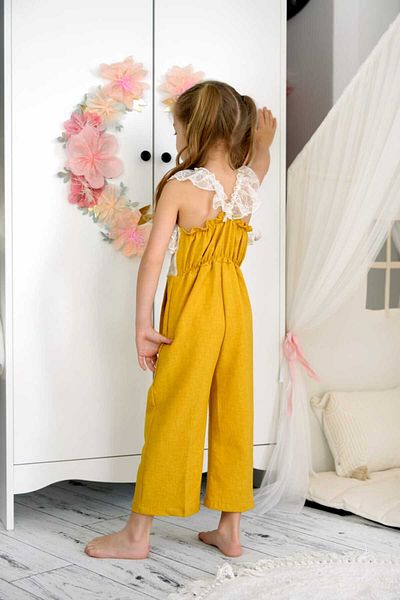 KALİNKA KİDS WEAR Girl's Lace Detailed Jumpsuit
