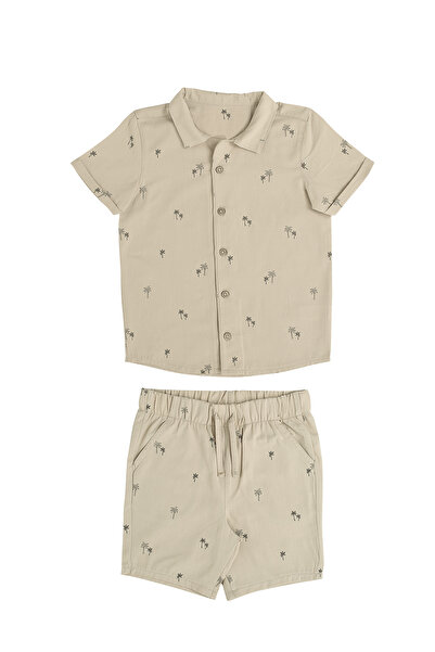 Kyron Boy's Patterned Short Sleeve Shirt and Shorts Set