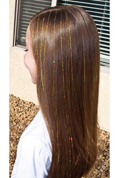 ŞIK VE MUTLU Glitter Gold Long Hair Glitter