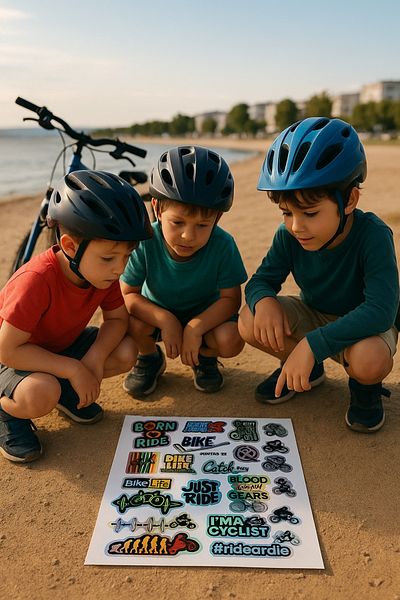 cakaybu Bicycle Sticker (Sticker) Notebook, Helmet, Wall, Bicycle, Motorcycle, Cabinet, Door A4 Sizes