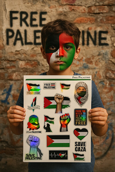 ca kay bu Slobodna Palestina Slobodna Palestina Hologram Metalni Set Nalepnic...