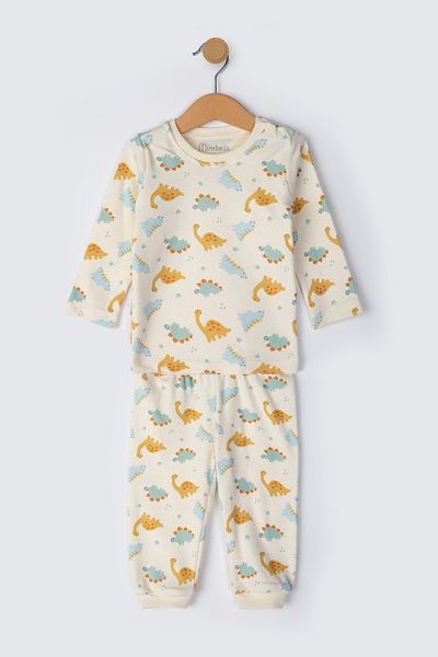 Minibess 100% Cotton 2-Piece Printed Baby Pajama Set 3 - 24 Months