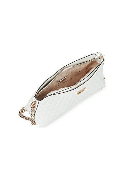 Guess Betula Top Zip Shoulder Bag Women's White Crossbody Bag Hwgg9626170-Whi