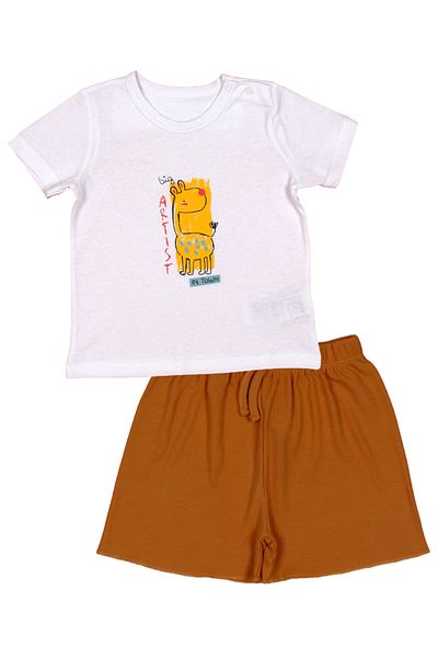 Melekpare 2-Piece Summer T-Shirt and Shorts Set for Boys and Girls - 100% Cotton