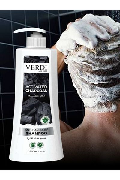 VERDİ Verdi 600ml Hair Care Activated Charcoal Anti Dandruff Shampoo