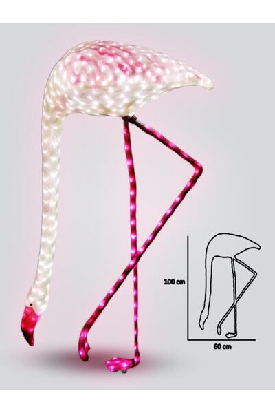 Led Işıklı 3 Boyutlu Flamingo 100 Cm