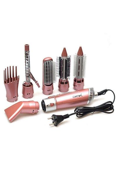 Gemei Gm-4831 2200w 7 In 1 Professional Hot Hair Styler - Pink