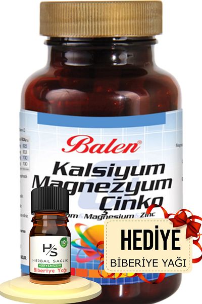 Balen Calcium Magnesium Zinc 90 Capsules 709 Mg Hrblsglk Rosemary Oil (Gift)