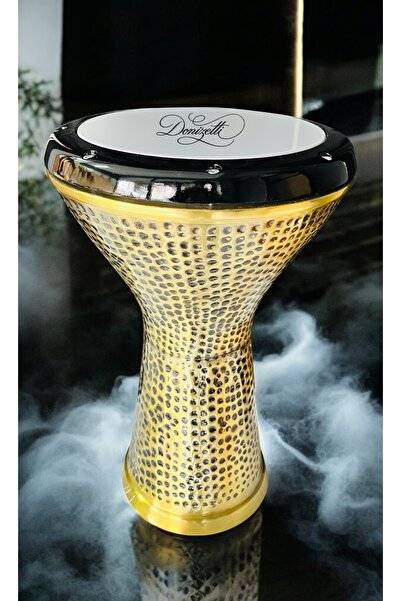 Donizetti Sarı Metal Mısır Darbuka El işçiliği Çekiç Dövme - Kılıf Hediye