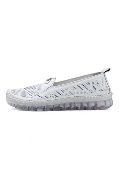 Shoes Mr White Buckle Detail Transparent Sole Genuine Leather Women's Daily Shoes White