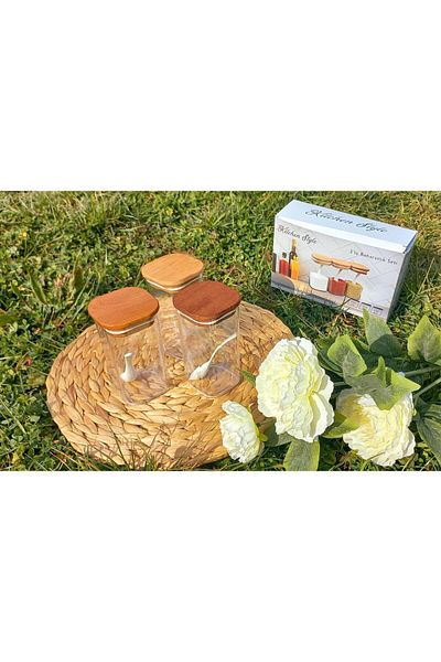 STOK HOME Storage Container Vacuum with Wooden Lid