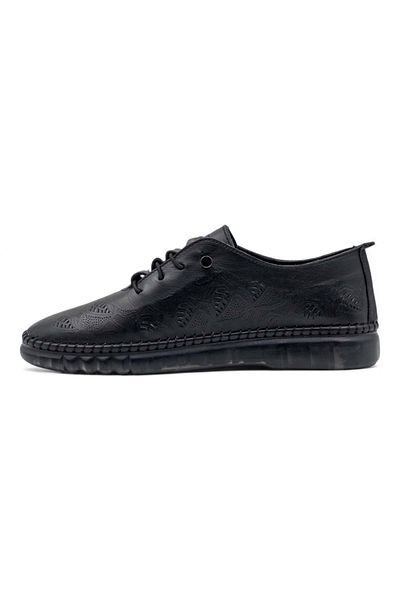 Shoes Mr White Rubber Tie Transparent Sole Genuine Leather Women's Daily Shoes Black