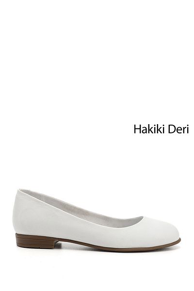 GÖNDERİ(R) Balerini albi din piele naturală de damă