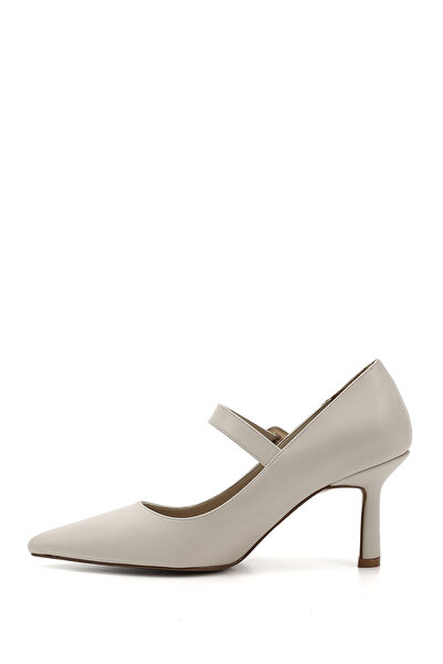 GÖNDERİ(R) Women's Leather Pointed Toe Goblet Heel Mary Jane Shoes