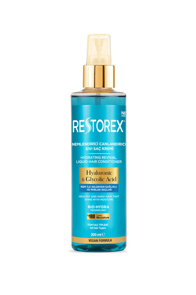 Restorex Hydratační tekutý kondicionér na vlasy - bez kyseliny hyaluronové a glykolové, bez sulfátů! 200 ml