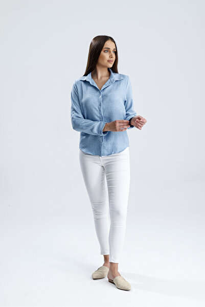 Sienza | Γυναικείο πουκάμισο oversized Basic - Άνετο και άνετο μακρυμάνικο πουκάμισο με κουμπιά