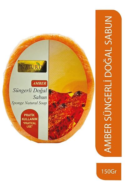 Naturix Amber Sponge Soap 150 Gr |   Natural Amber Soap |   Peeling and Refreshing Effect