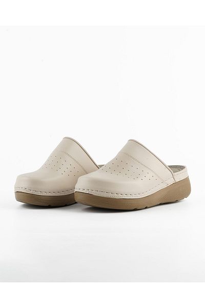 DR KLOMPA Γυναικείες Παντόφλες MS877 Μπεζ Fanetta Orthopedic Sabo Slippers