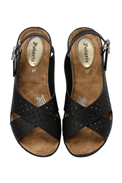 Polaris 162751.Z3FX Siyah Kadın Comfort Sandalet