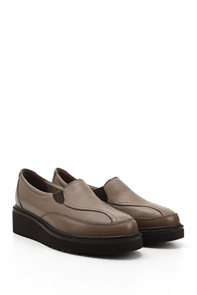 GÖNDERİ(R) Women's Mink Antique Wedge Sole Genuine Leather Shoes