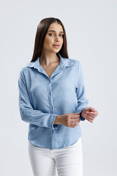 Sienza | Γυναικείο πουκάμισο oversized Basic - Άνετο και άνετο μακρυμάνικο πουκάμισο με κουμπιά