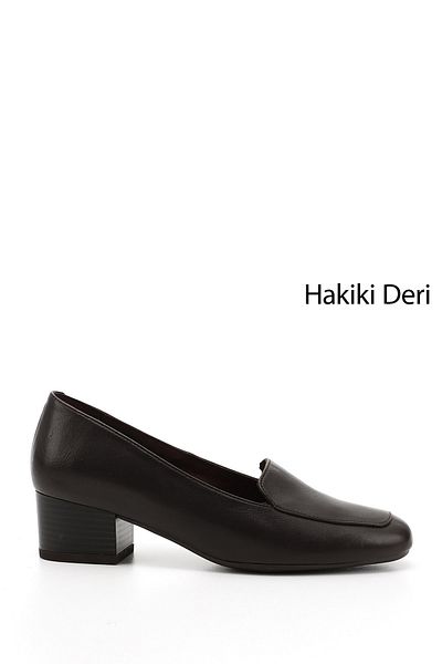 GÖNDERİ(R) Dámské/dívčí hnědé starožitné boty s tupou špičkou na krátkém tlustém podpatku z pravé kůže