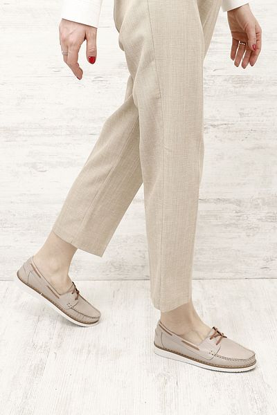 GÖNDERİ(R) Women / Girls Beige Lace-Up Genuine Leather Comfort Shoes