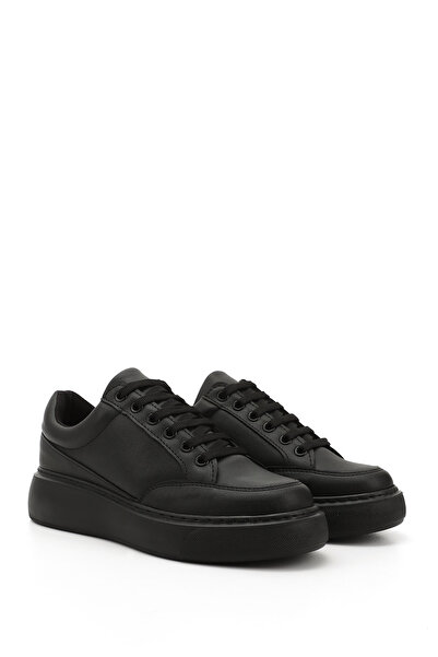 GÖNDERİ(R) Schwarzer Damen-Sneaker mit Schnürung und gepolsterter Sohle