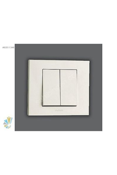Tenda Ovivo Grano White Commutator Double Switch Frame Included*